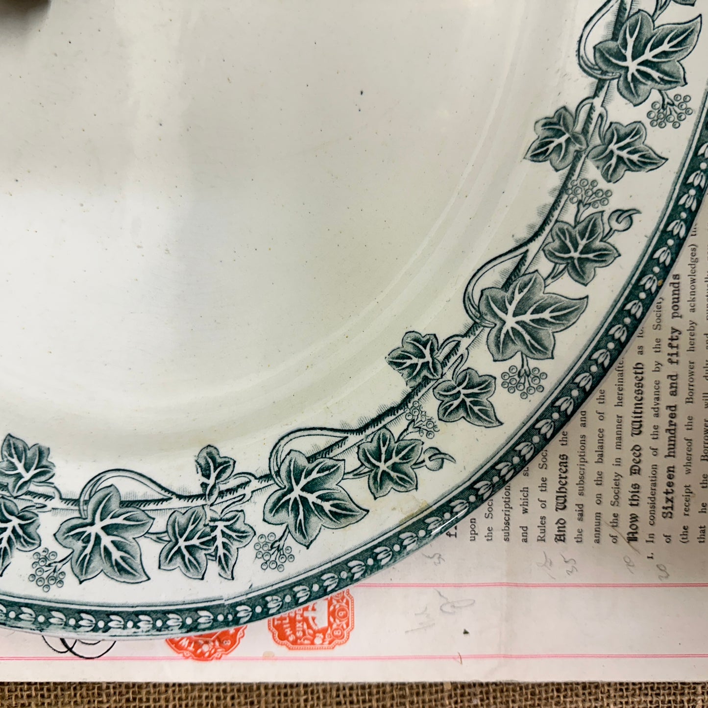 Copland Spode Ivy Wreath Oval Platter