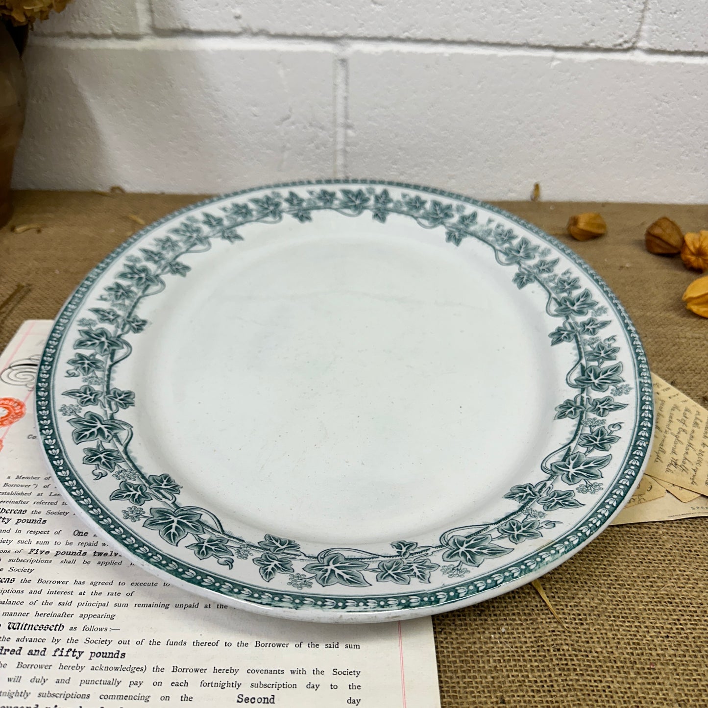 Copland Spode Ivy Wreath Oval Platter