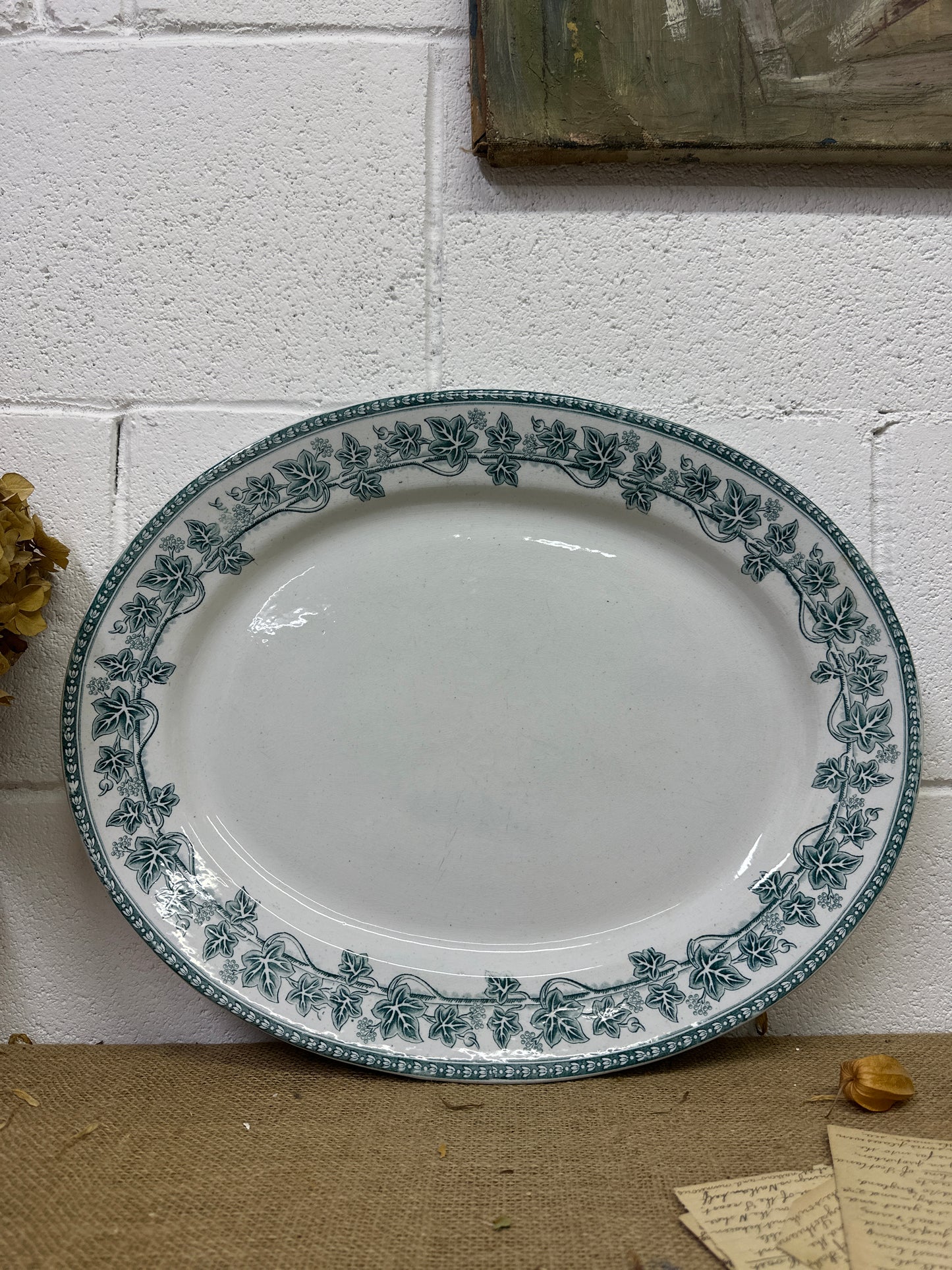 Copland Spode Ivy Wreath Oval Platter