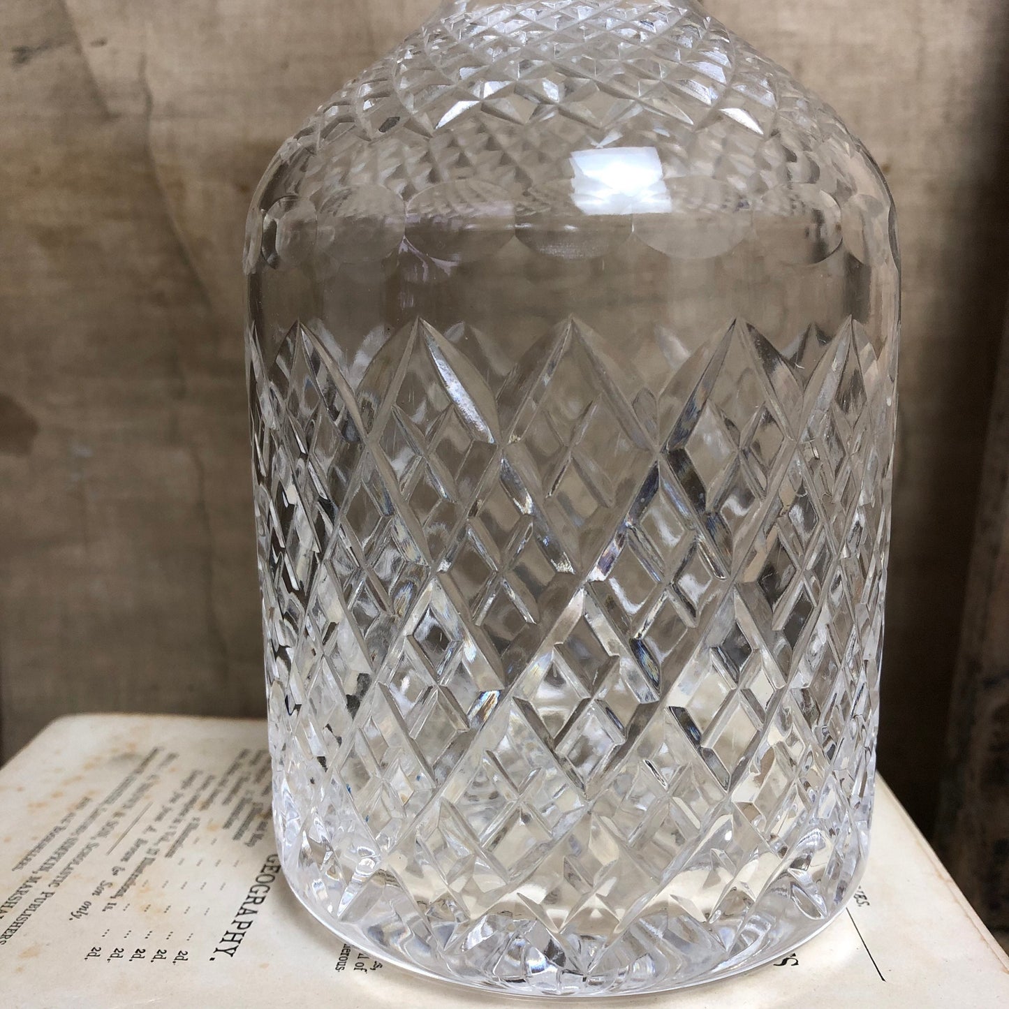 Tall Cut Glass Vintage Decanter