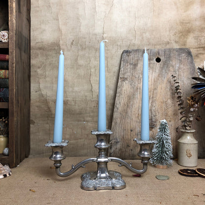 Vintage Silver Plated Triple Candelabra 