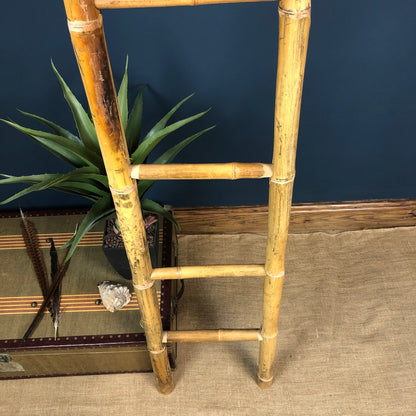 Vintage Boho Bamboo Ladder, Towel Rail