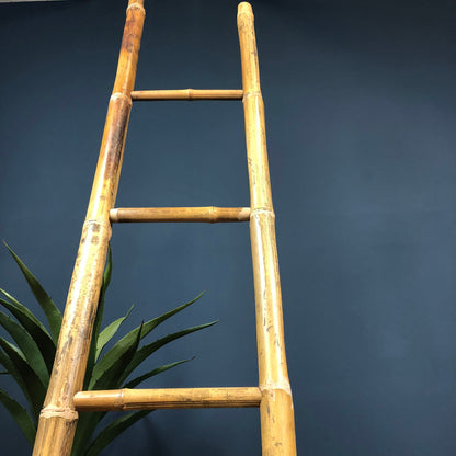 Vintage Boho Bamboo Ladder, Towel Rail