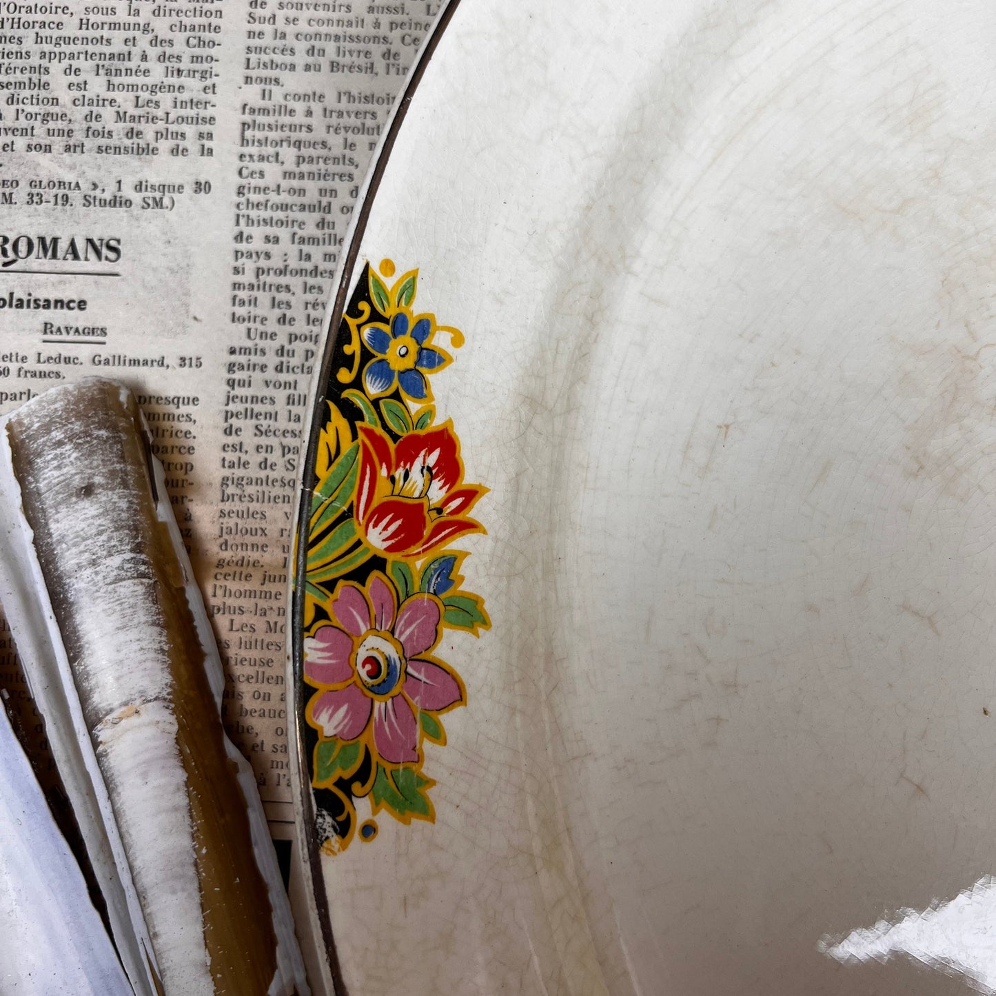 Circa 1930’s Art Deco Burslem Crownford Serving Floral Serving Platter