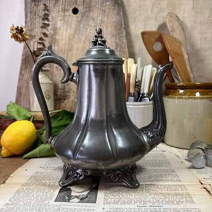 Stunning Victorian Pewter Coffee Pot