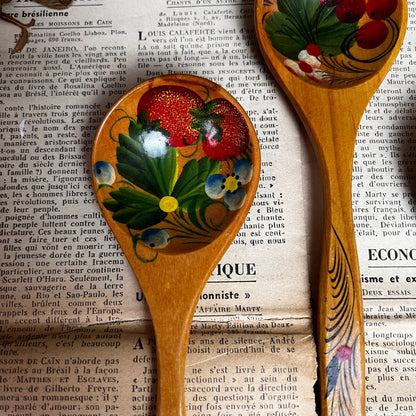 Set of Three Painted Russian Khokhloma Spoons Folk Art* - The Blind Mole