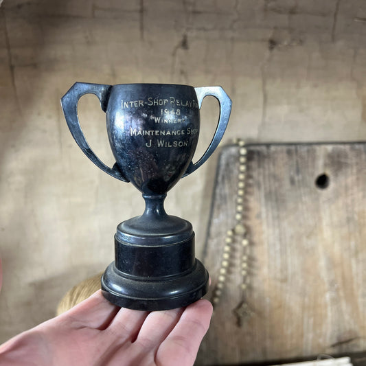 Small Vintage Decorative Trophy / Cup with Base 1948