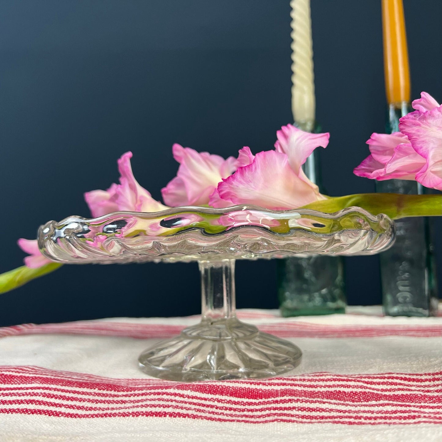 Pressed Glass Cake Stand