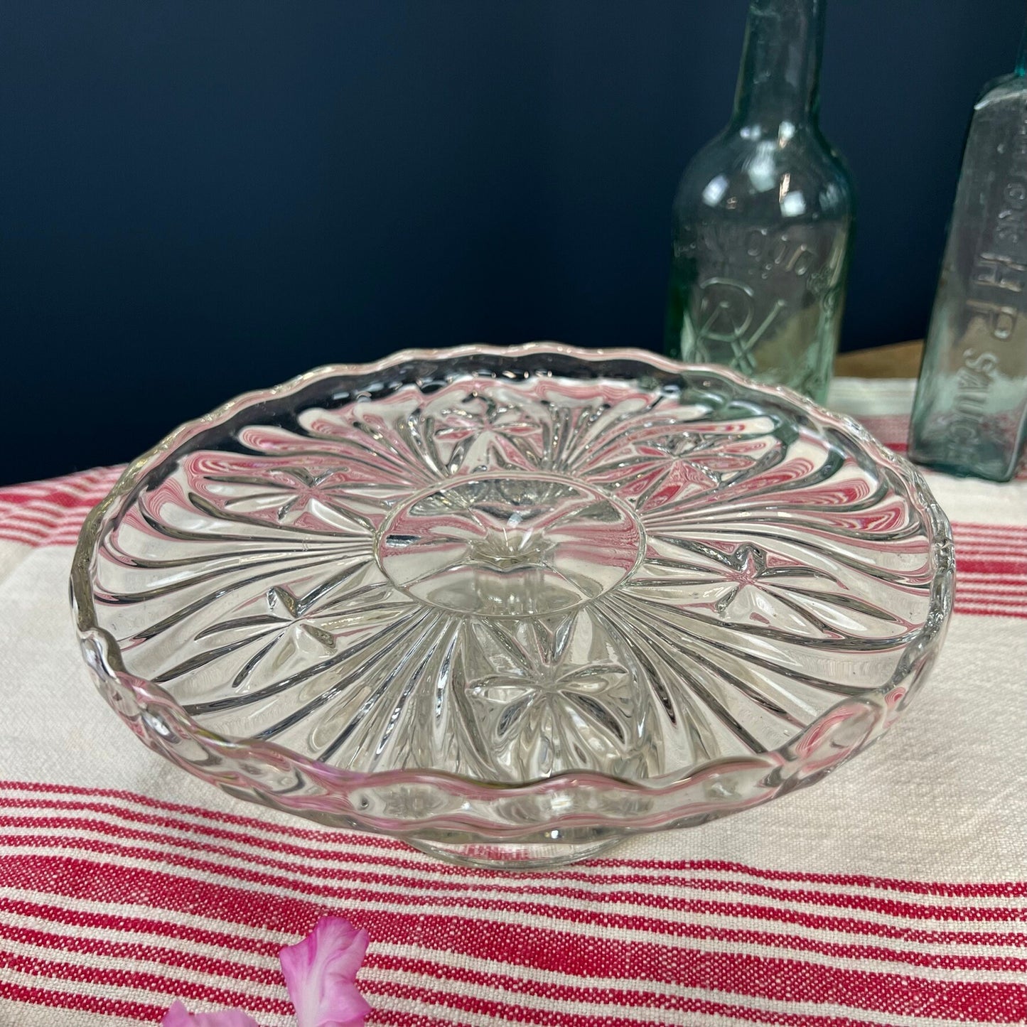 Pressed Glass Cake Stand