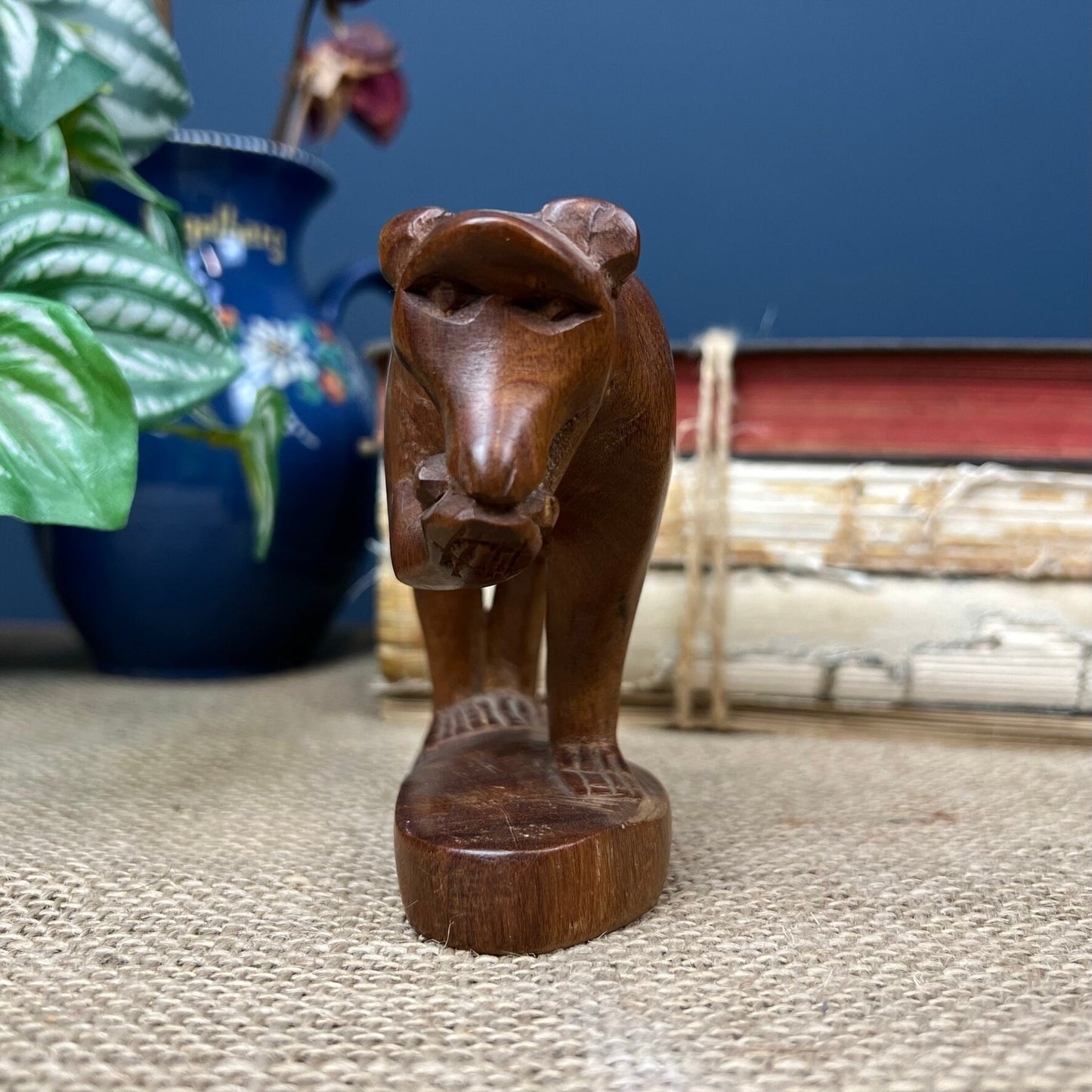 Mid Century Carved Teak Monkey Ape Figure