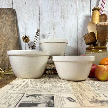 White Ironstone Pudding Dish Bowl