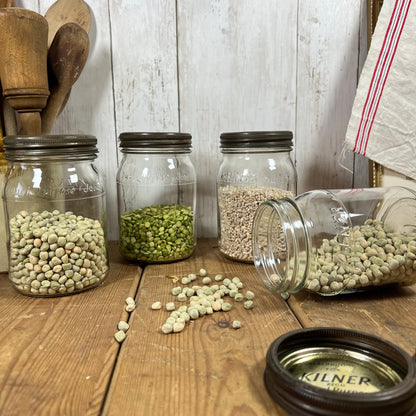 Four Kilner Jars with Metal Screw Lids