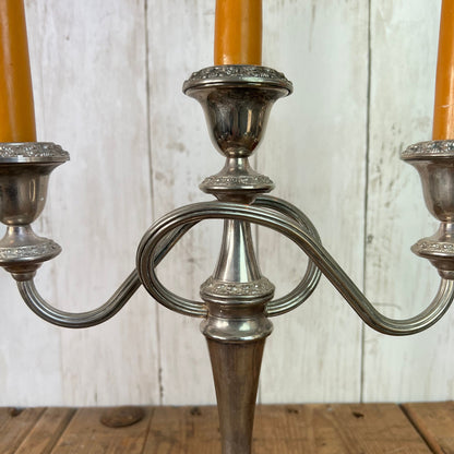 Vintage Silver Plated Triple Candelabra* - The Blind Mole