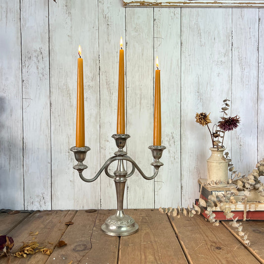 Vintage Silver Plated Triple Candelabra* - The Blind Mole