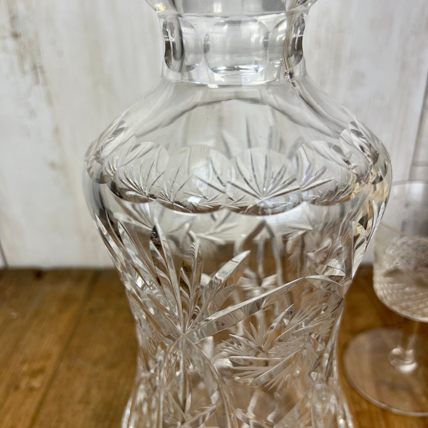 Large Cut Glass Vintage Decanter