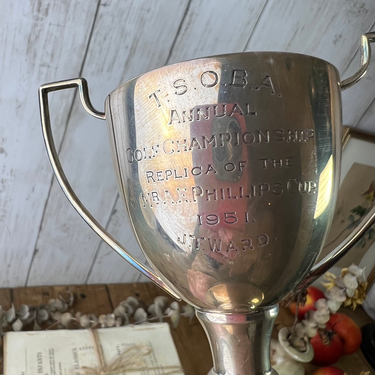 Small Sterling Silver Decorative Trophy / Cup with Base 1951