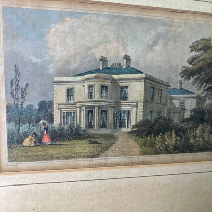 Antique Framed Print Hulton Hall Picture