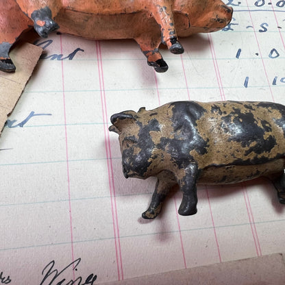 Antique Lead Farm Animals Pigs