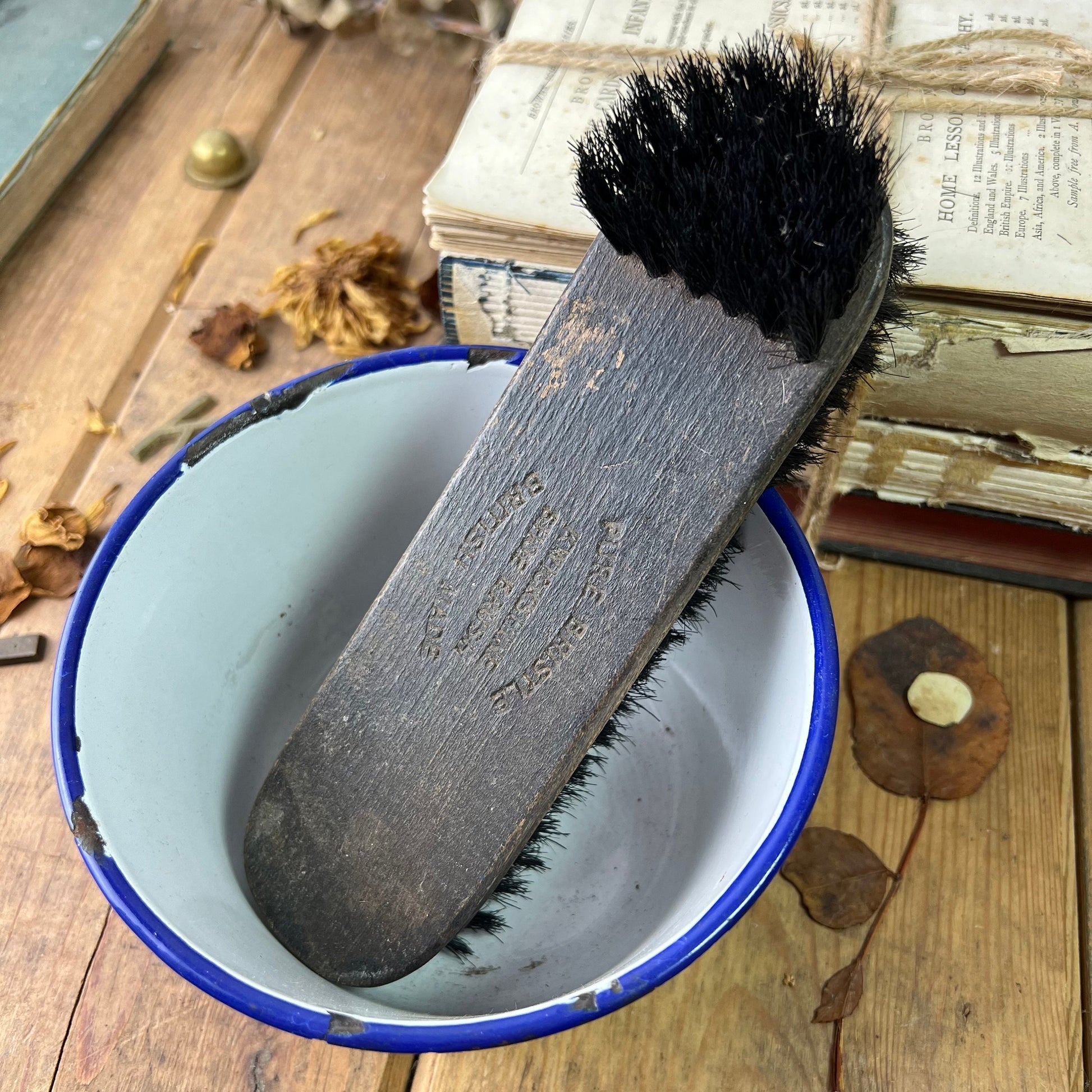 Fabulous Vintage Wooden Shoe Brush