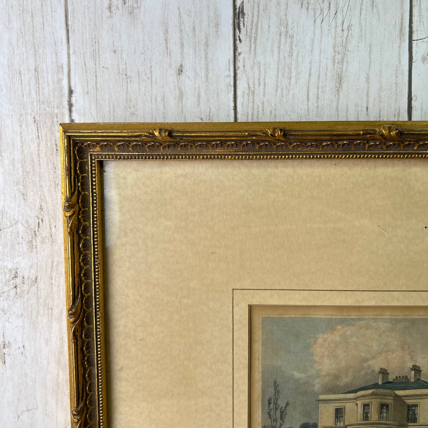 Antique Framed Print Hulton Hall Picture