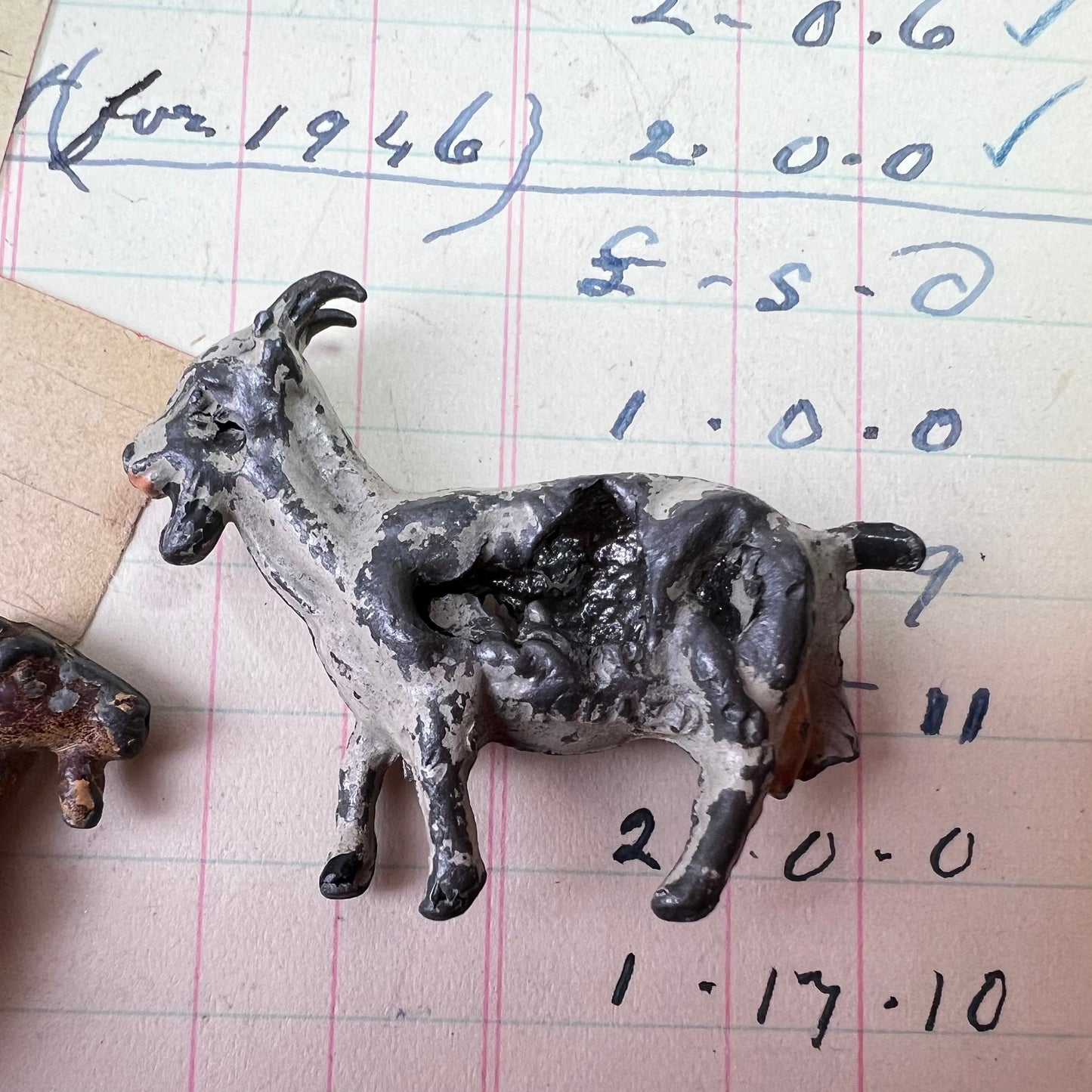 Antique Lead Farm Animals Set Two Goats