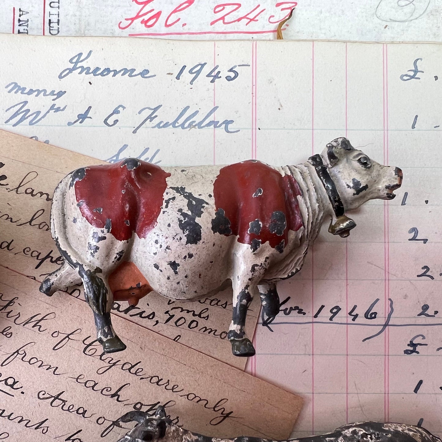 Antique Lead Farm Animals Set Three Cows