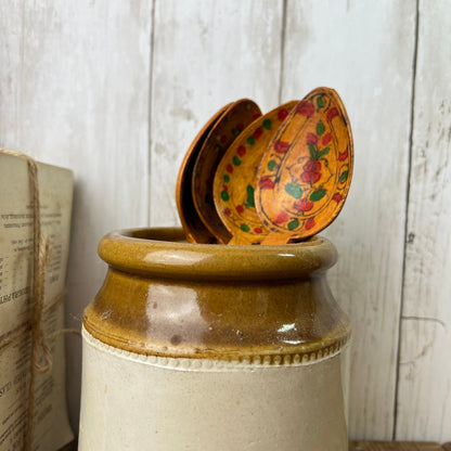 Four Painted Russian Folk Art Khokhloma Spoons