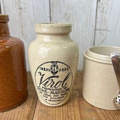 Collection of Three Stoneware Bottles Small Vases