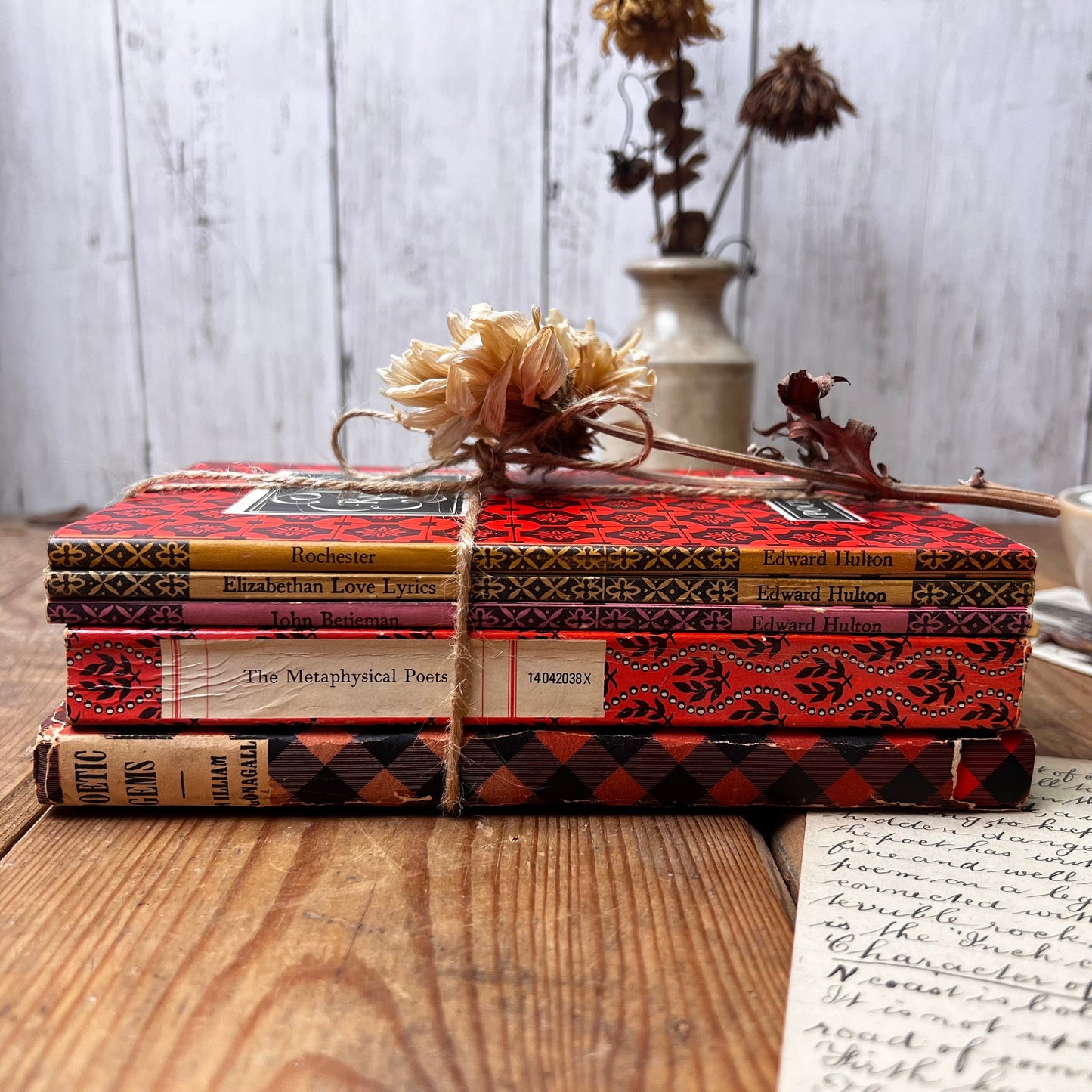 Stack of Vintage Poetry Books Interesting Covers