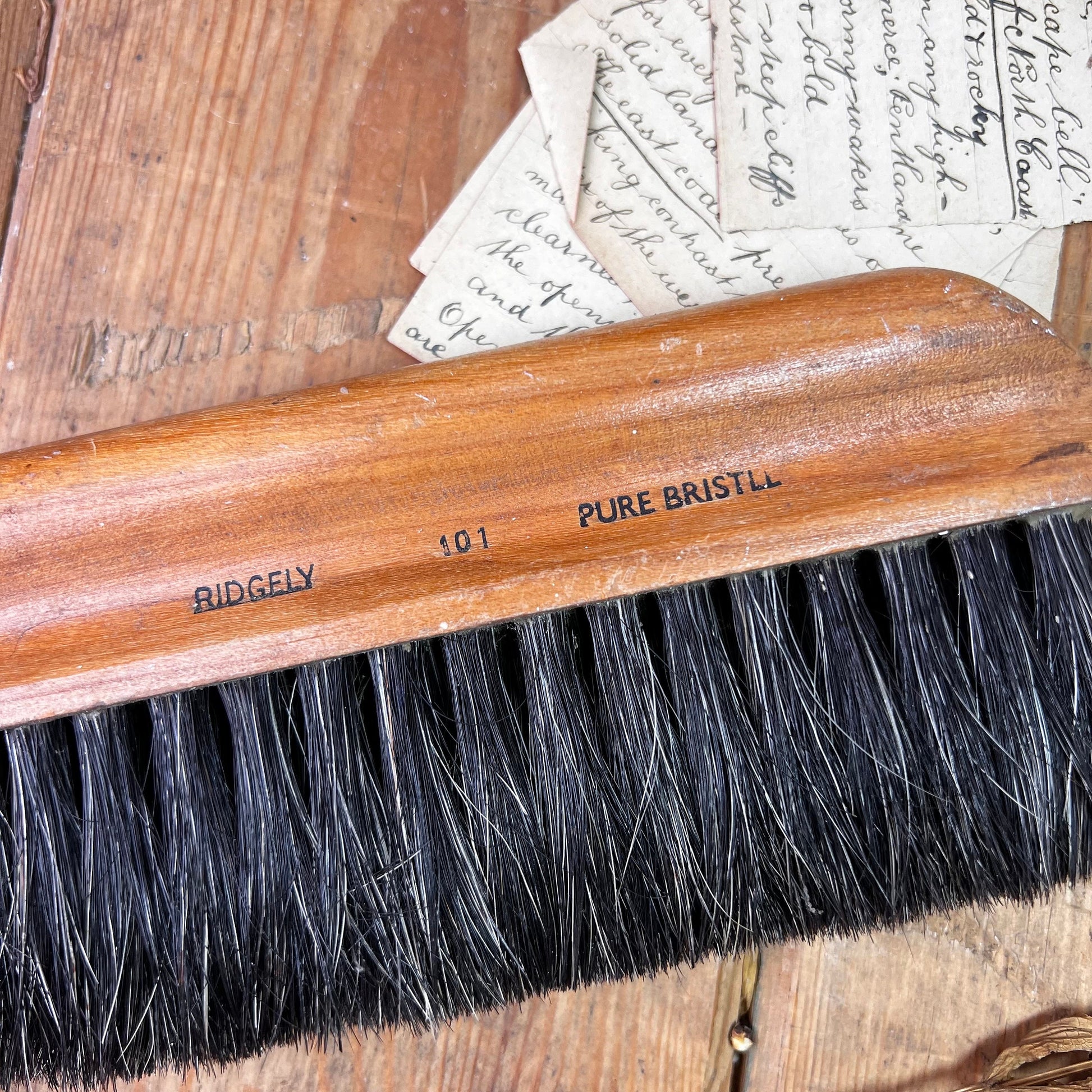 Handheld Rustic Brush Natural Bristles