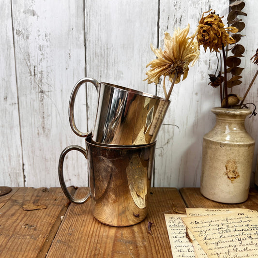 Pair of Stunning EPNS Small Tankards