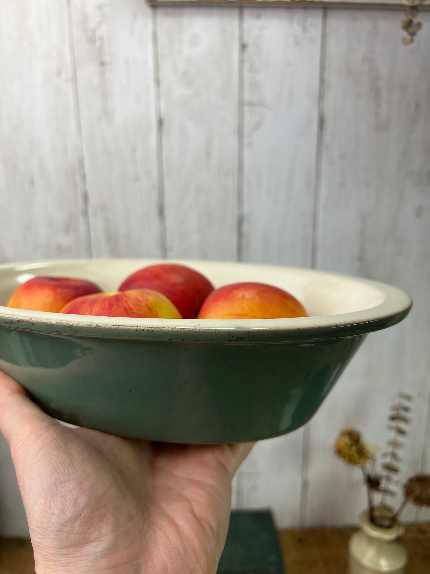 Rustic Manor Green Denby Ironstone Casserole Pie Dish