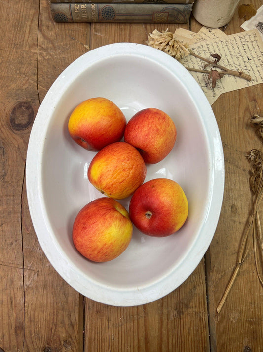 Rustic White Ironstone Grimwades Casserole Pie Dish - The Blind Mole