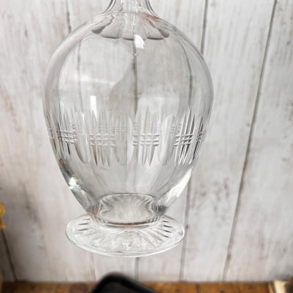 Victorian Etched Glass Antique Decanter