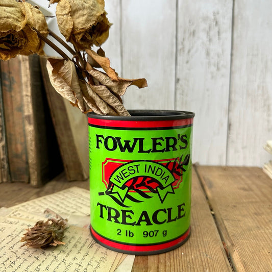 Vintage Flowlers Treacle Tin, Planter Storage Pot