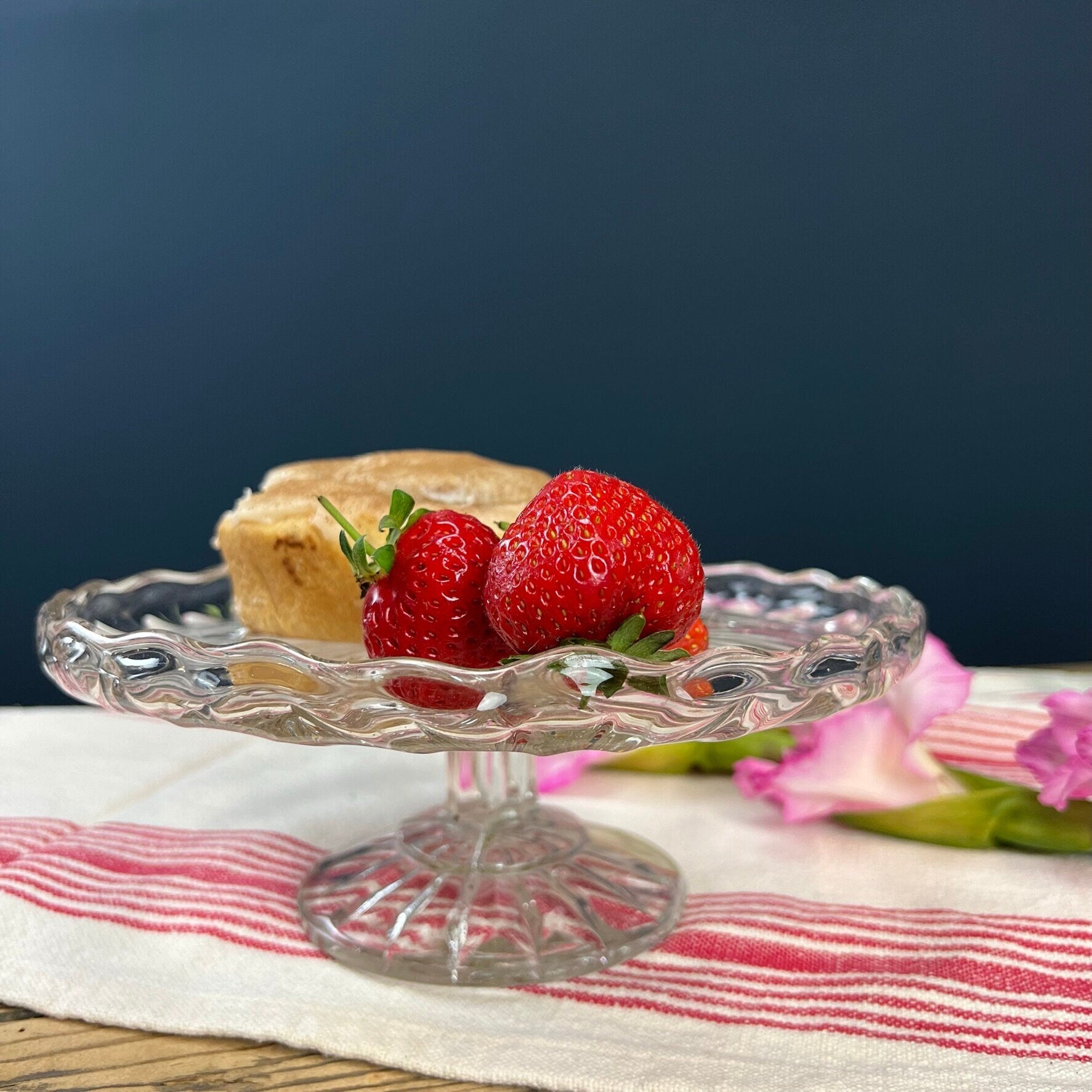 Pressed Glass Cake Stand