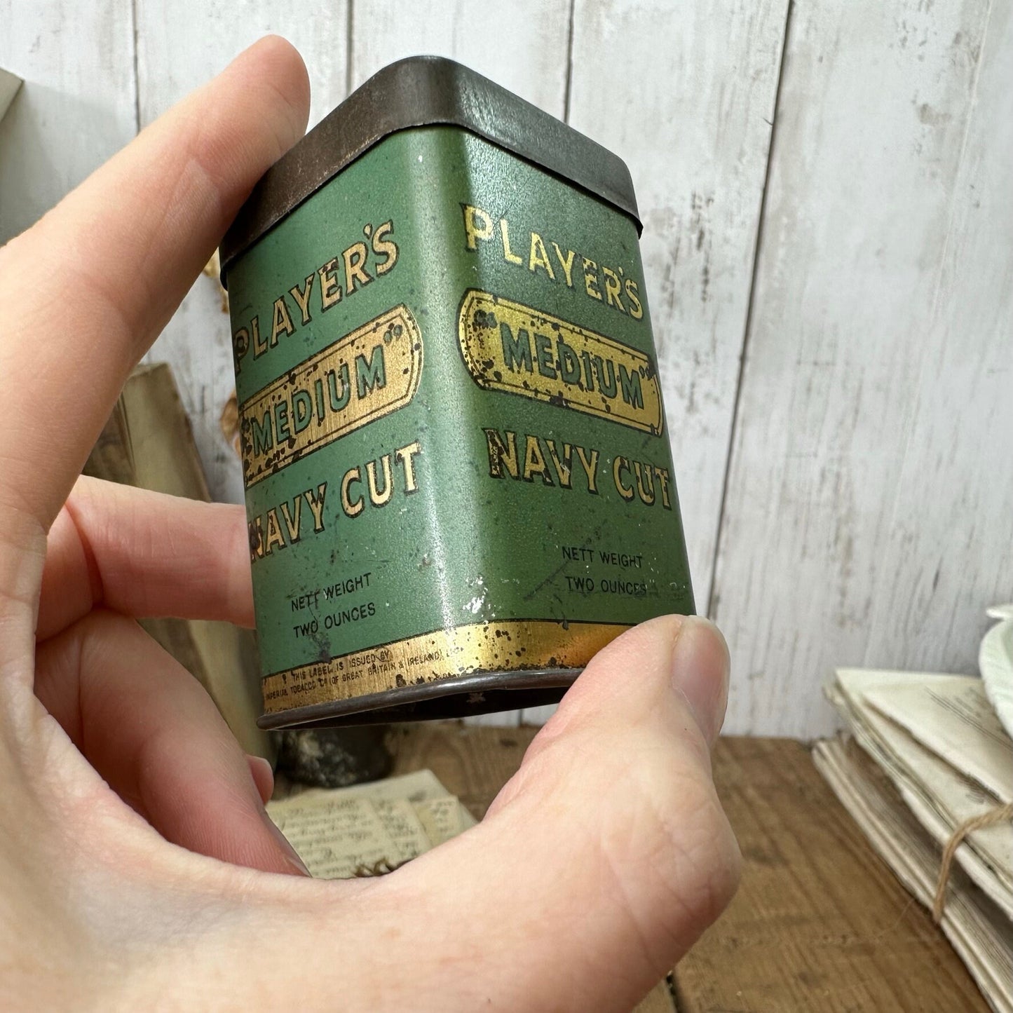 Antique Players Navy Cut Tobacco Tin