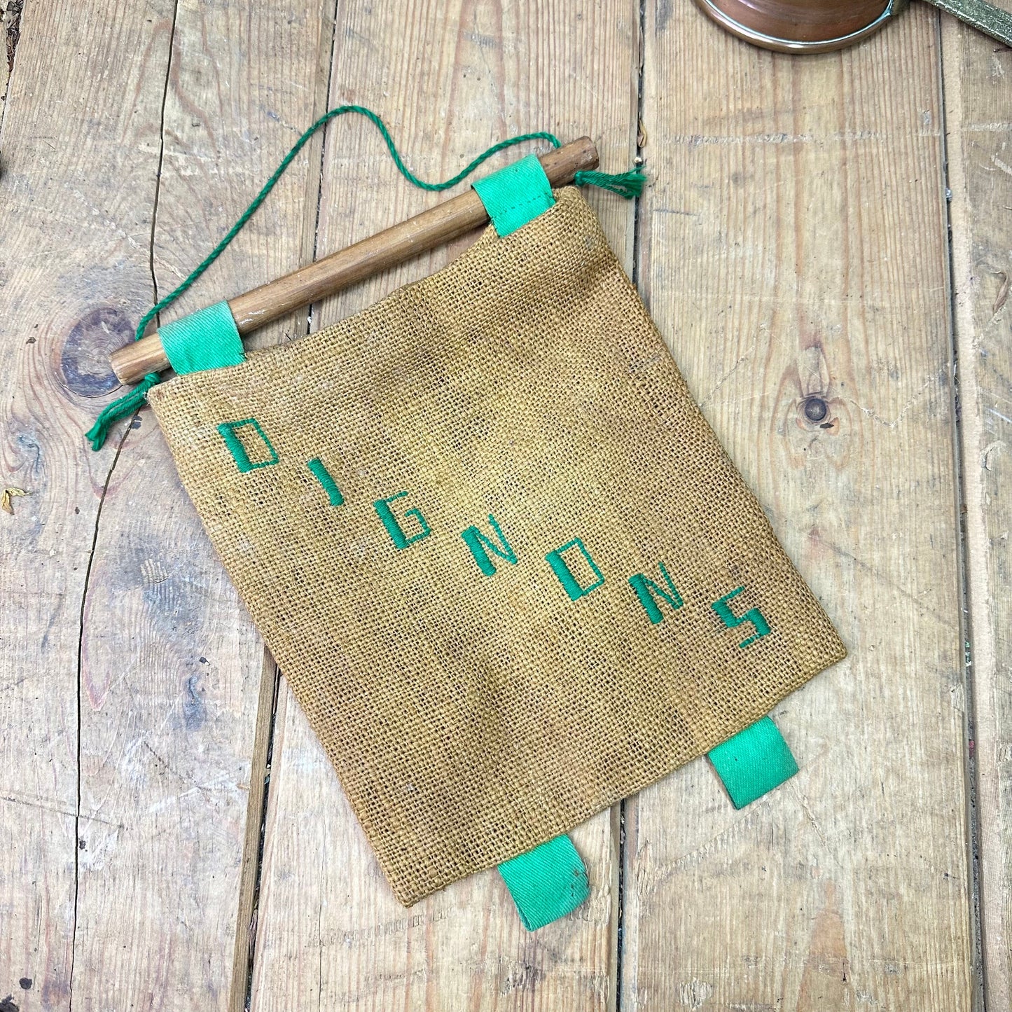 Vintage Rare French Onion Hanging Storage Sack