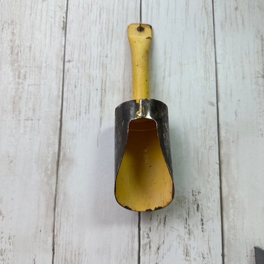 Yellow Vintage Metal Hanging Scoop