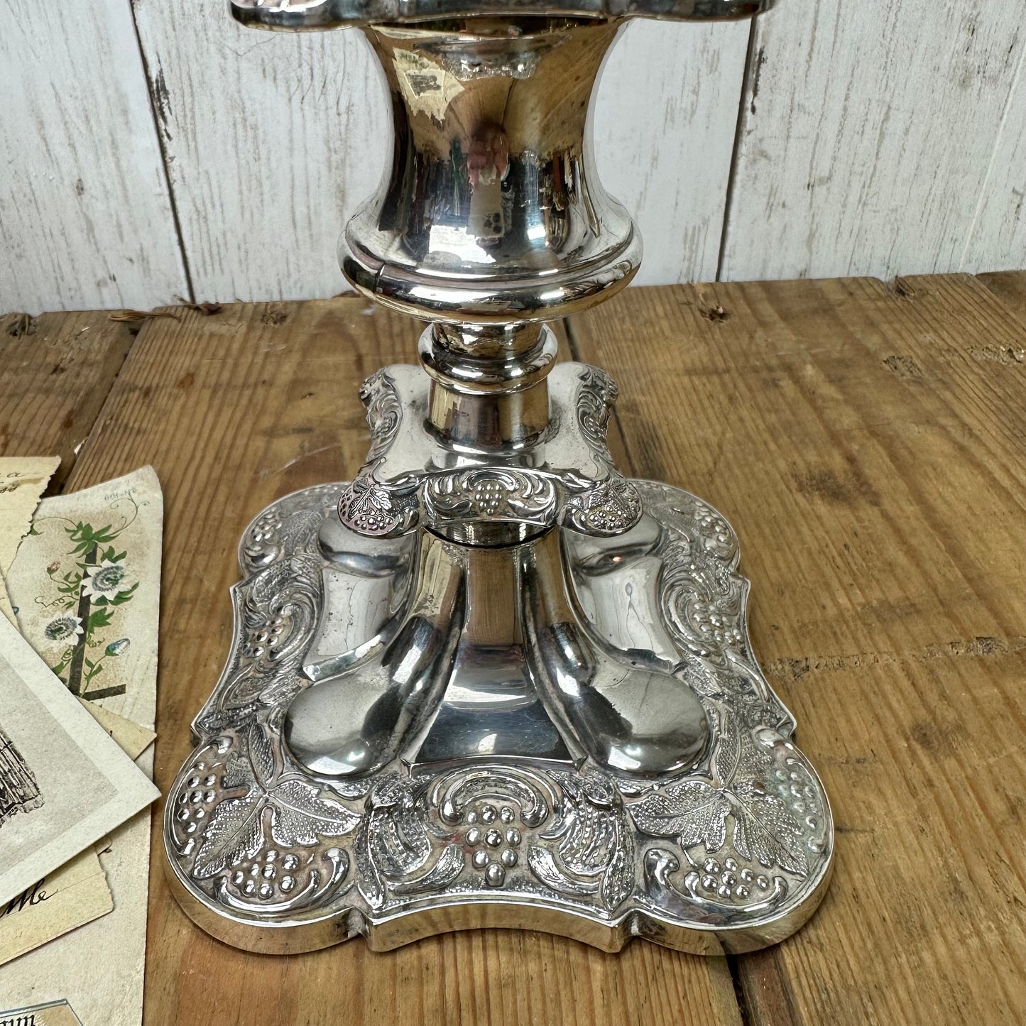 Beautiful Silver Plated Short Candlestick