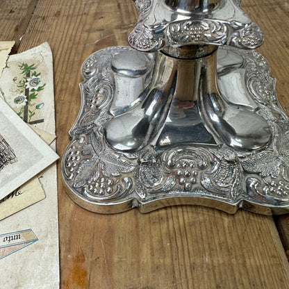 Beautiful Silver Plated Short Candlestick