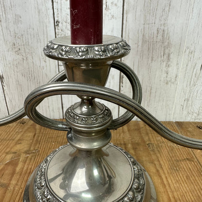 Beautiful Silver Plated Triple Candelabra