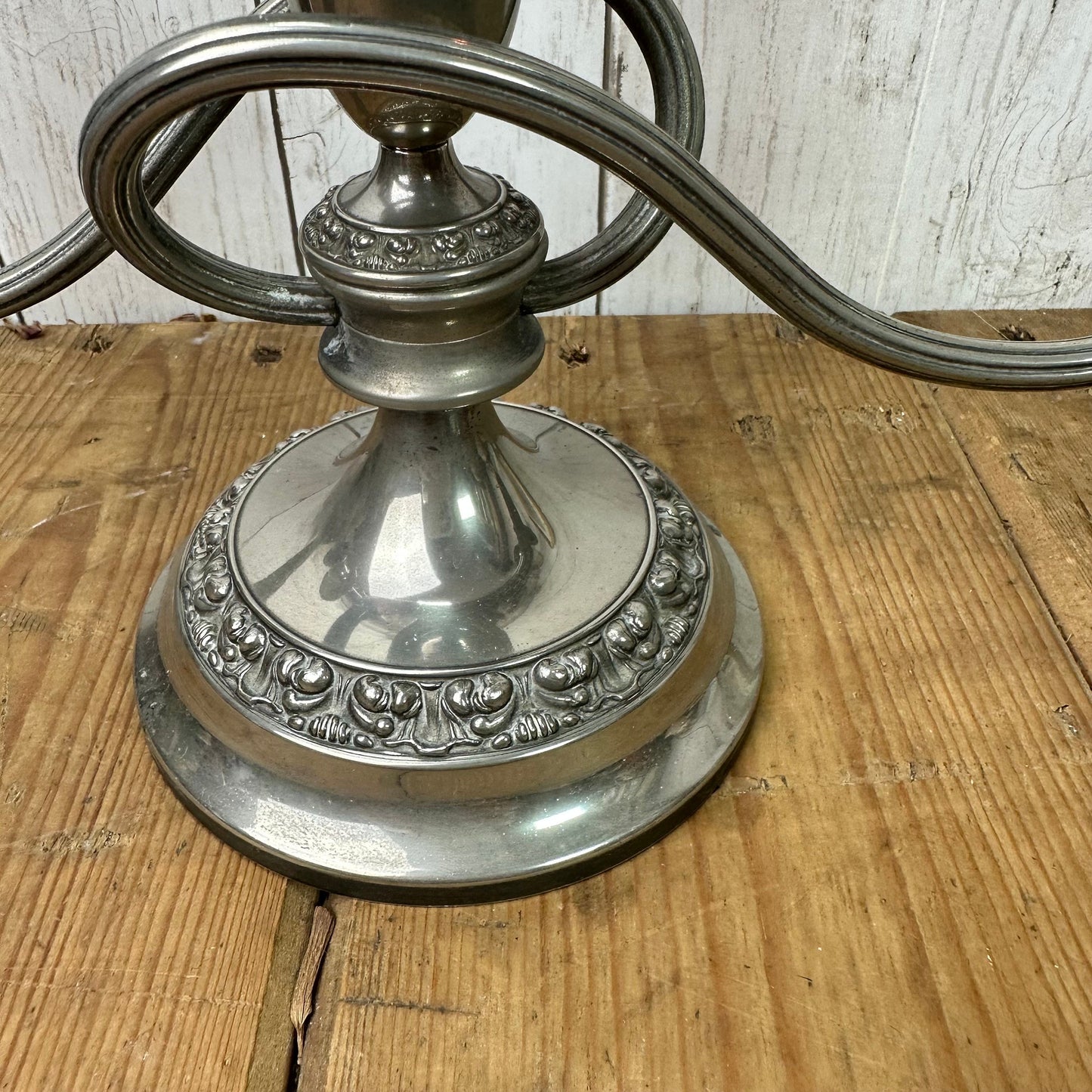 Beautiful Silver Plated Triple Candelabra