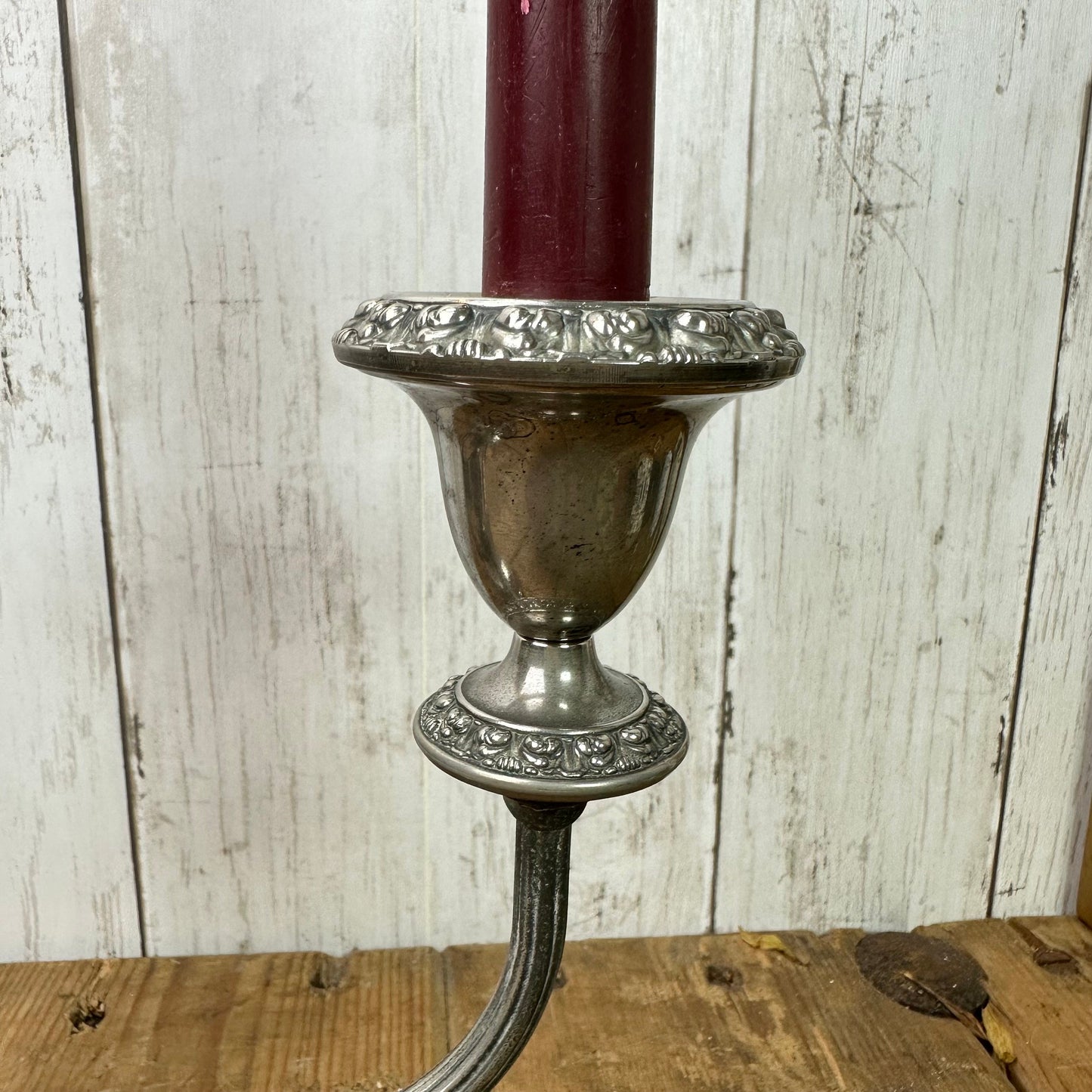 Beautiful Silver Plated Triple Candelabra