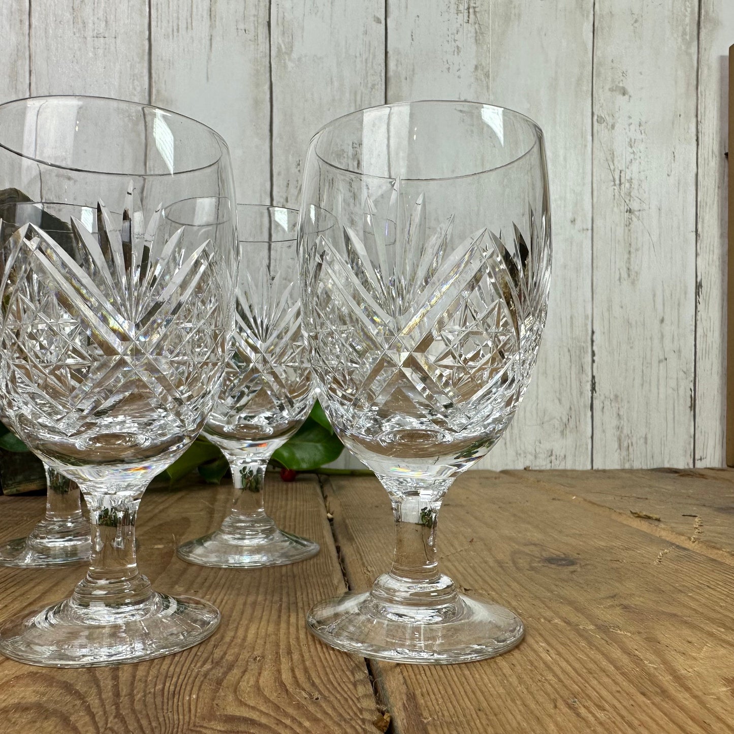 Six Vintage Wine Glasses Pattern D