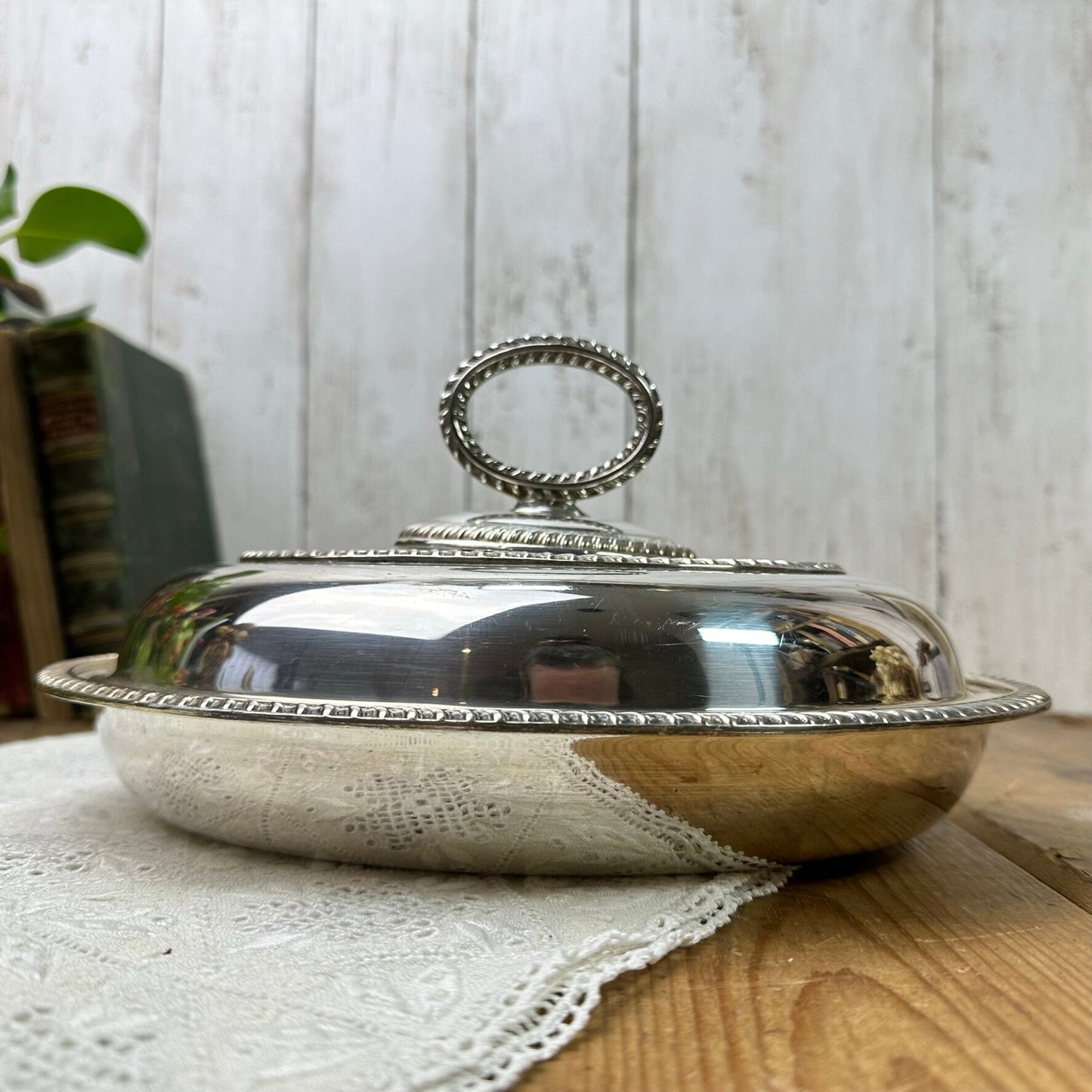 Stunning Sliver Plated Edwardian Oval Entrée Dish