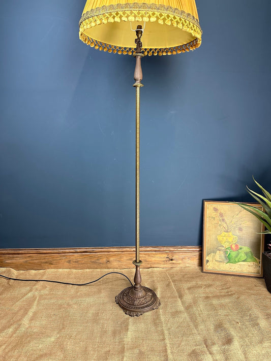 Antique Art Deco Brass Standard Lamp* - The Blind Mole