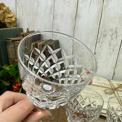 Four Vintage Wine Glasses Pattern B