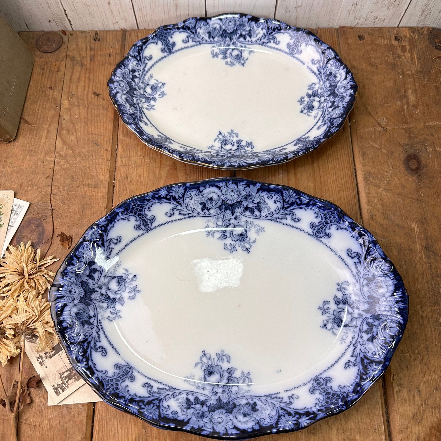 Pair of Victorian Serving Meat Platters JH Weatherby and Sons