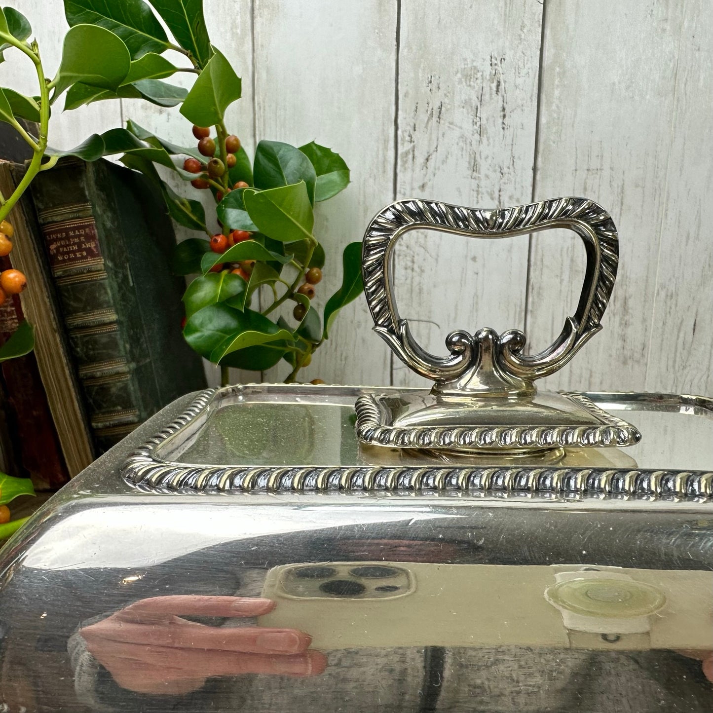 Stunning Sliver Plated Edwardian Rectangle Entrée Dish Serving Dish